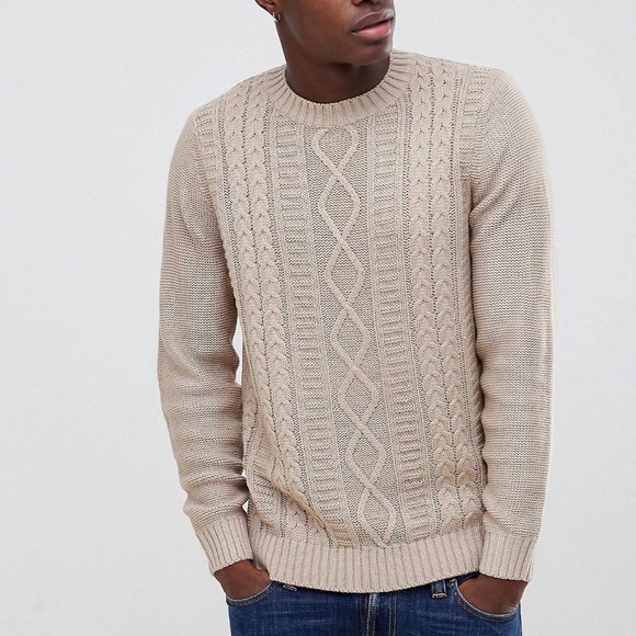 cream cable knit sweater